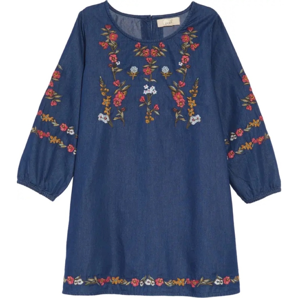 Peek Hazel Denim Embroidered Dress